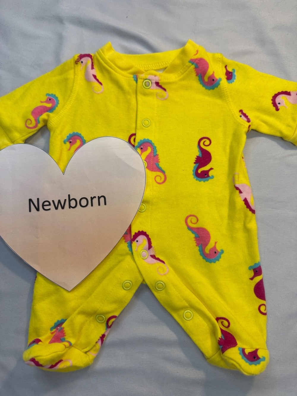 Emma & Jack - Yellow and Pink Flamingo Print Footies with Front Closure